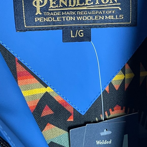 Pendleton | Marine Blue Hooded Rain Coat Jacket - Picture 6 of 10